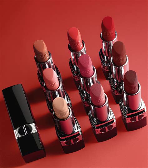 dior rouge dior couture colour voluptuous care lipstick swatches|Dior rouge lipstick shades.